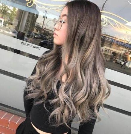 Trendy Hair Blonde Highlights Beige 59+ Ideas | Beige Hair With Ash Blonde Balayage Ombre On Dark Hairstyles (Photo 8 of 25)