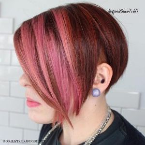 Two Tone A Line Bob – 40 Bold And Gorgeous Asymmetrical Regarding Most Recent Asymmetrical Pixie Hairstyles With Pops Of Color (View 3 of 25)