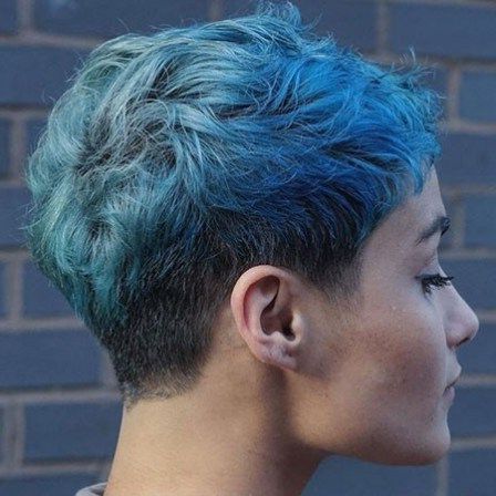 Undercut Blue Hair Best Short Blue Hair | Short Blue Hair Pertaining To Newest Disconnected Pixie Hairstyles (View 9 of 25)