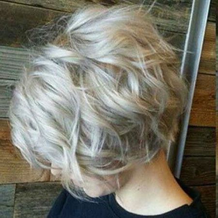 19 Short Blonde Grey Hairstyles | Wavy Bob Hairstyles, Bob For Short Wavy Bob Hairstyles With Bangs And Highlights (View 10 of 25)
