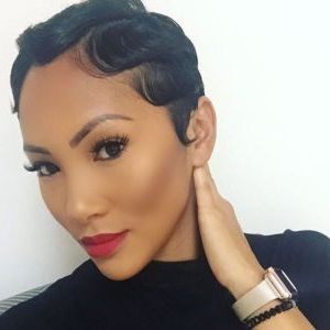 30 Glamorous Finger Wave Styles For Any Hair Length With Long Pixie Haircuts With Soft Feminine Waves (View 7 of 25)
