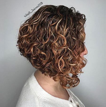 33 Curly Bob Hairstyles | Bob Haircut And Hairstyle Ideas With Regard To Long Hairstyles And Naturally Wavy Bangs (View 19 of 25)