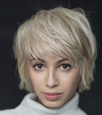 50 Short Shag Haircuts | Hairstyles Update Pertaining To Shaggy Bob Hairstyles With Soft Blunt Bangs (Photo 17 of 25)
