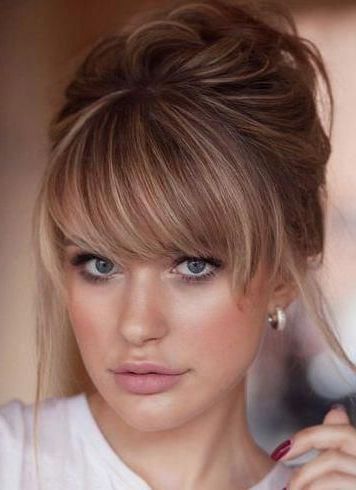 #bangslonghair In 2020 | Long Hair With Bangs, Beautiful Pertaining To Layered Wavy Hairstyles With Curtain Bangs (View 6 of 25)