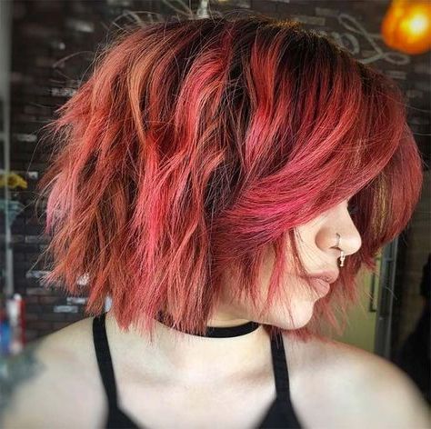 Best Hair Dyed Bangs Haircuts Ideas | Bob Hairstyles Intended For Short Wavy Bob Hairstyles With Bangs And Highlights (Photo 19 of 25)