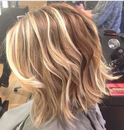 Blonde, Blonde Highlights, Short Hairstyles, Lob, Bob With Regard To Stacked Bob Hairstyles With Fringe And Light Waves (Photo 10 of 25)