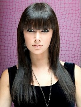 Cool Bangs Hairstyles For Teen Girls Inside Long Hairstyles And Naturally Wavy Bangs (Photo 24 of 25)