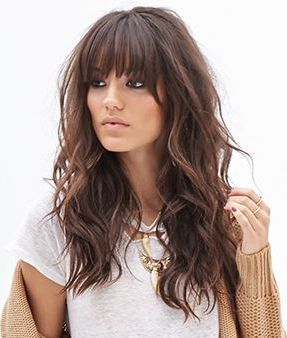 #darkhairstyles #haircutideas #hairstylecurly In 2020 In Medium Wavy Hairstyles With Bangs (View 24 of 25)