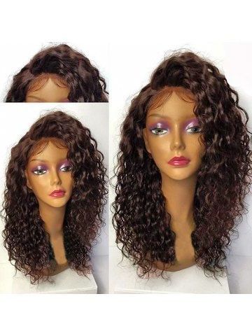 Deep Side Part Shaggy Curly Long Lace Front Synthetic Wig Within Long Wavy Pixie Hairstyles With A Deep Side Part (View 6 of 25)