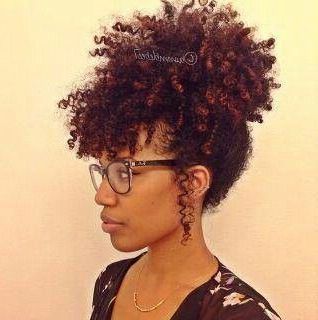 High Puff With Bangs | Natural Hair Styles, Curly Hair Inside Naturally Wavy Hairstyles With Bangs (Photo 12 of 25)