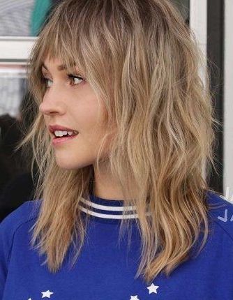 Medium Length Hairstyles Long Thick Hair Layered Straight Intended For Medium Length Wavy Hairstyles And Choppy Bangs (Photo 18 of 25)