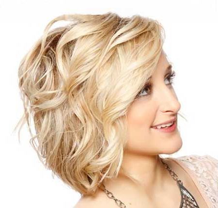 Pin On Hair Styles Intended For Lob Haircuts With Wavy Curtain Fringe Style (Photo 25 of 25)