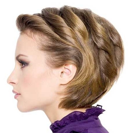 Short Wavy Hairstyles 2014 2015 For Very Short Wavy Hairstyles With Side Bangs (Photo 12 of 25)