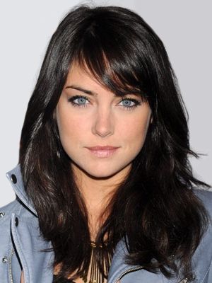 The Lovely Jessica Stroup | Long Hair With Bangs, Long Pertaining To Long Wavy Hairstyles With Curtain Bangs (View 16 of 25)