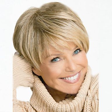 Women's Synthetic Wig Short Wavy Blonde Side Part Pixie Intended For Long Wavy Pixie Hairstyles With A Deep Side Part (View 20 of 25)