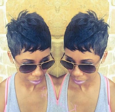 15 Stylish Pixie Hairstyles For Black Women (Photos) – Blogit With Intended For Recent Dark And Sultry Pixie Haircuts (View 18 of 25)