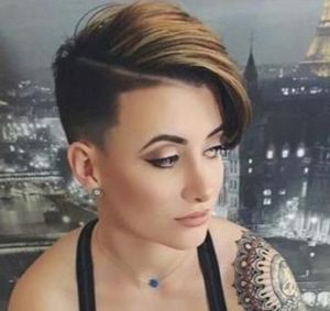 32 Modern Short Haircuts For Thick Hair In Most Up To Date Very Short Pixie Haircuts With A Razored Side Part (View 6 of 25)
