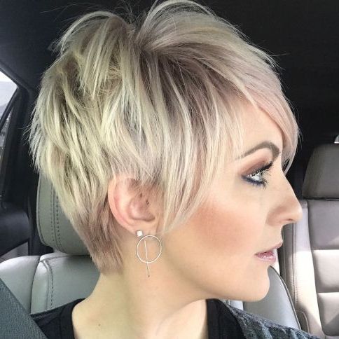 Blonde Pixie | Short Layered Haircuts, Celebrity Short Hair, Haircuts With 2018 Short Pixie Haircuts For Fine Hair (View 17 of 25)