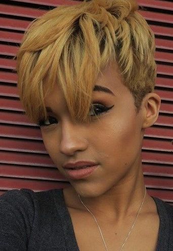 Hair Color Ideas For Pixie Haircuts In 2020 For Any Taste – Short Pixie Pertaining To Most Recently Choppy Pixie Haircuts With Blonde Highlights (View 1 of 25)
