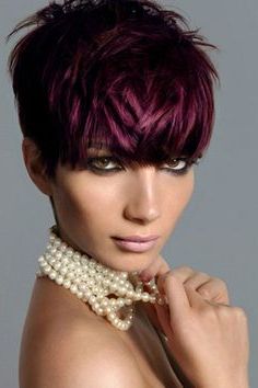 Ladies Short Hairstyles Within Recent Plum Pixie Hairstyles (View 5 of 25)