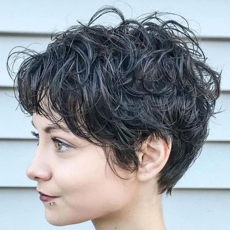 Long Curly Pixie Hairstyle | Short Shag Hairstyles Intended For Most Recent Pixie Haircuts With Shaggy Bangs (View 13 of 25)