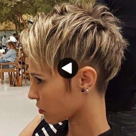 Pin On Coiffures Cheveux Courts Regarding Most Popular Undercut Pixie Hairstyles For Thin Hair (View 6 of 25)