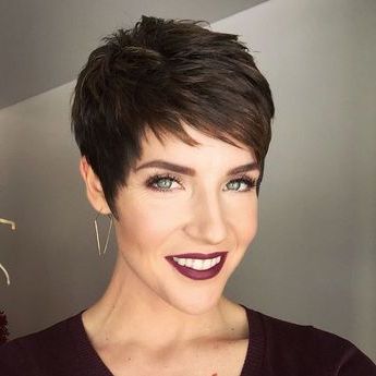 Pin On Shortish Haircuts In Most Recently Very Short Pixie Haircuts With A Razored Side Part (View 1 of 25)