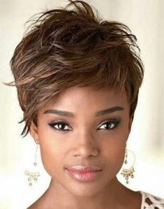 Pixie Haircut For Afro Women 2021 Update : Black Hair Colours In Latest Gray Pixie Afro Hairstyles (View 20 of 25)