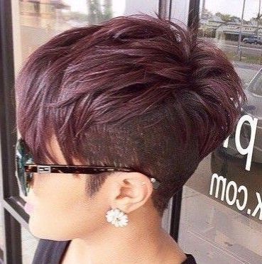 The 25+ Best Shaved Pixie Ideas On Pinterest | Pixie With Undercut In Newest Very Short Pixie Haircuts With A Razored Side Part (View 9 of 25)