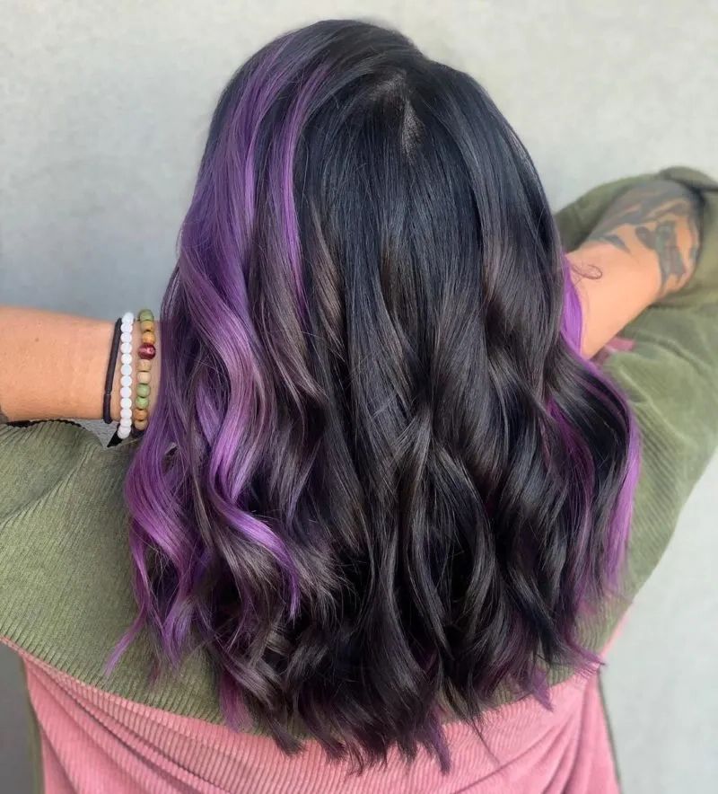 10 Edgy Black And Purple Hairstyles For 2022 With Edgy Lavender Short Hairstyles With Aqua Tones (Photo 23 of 25)