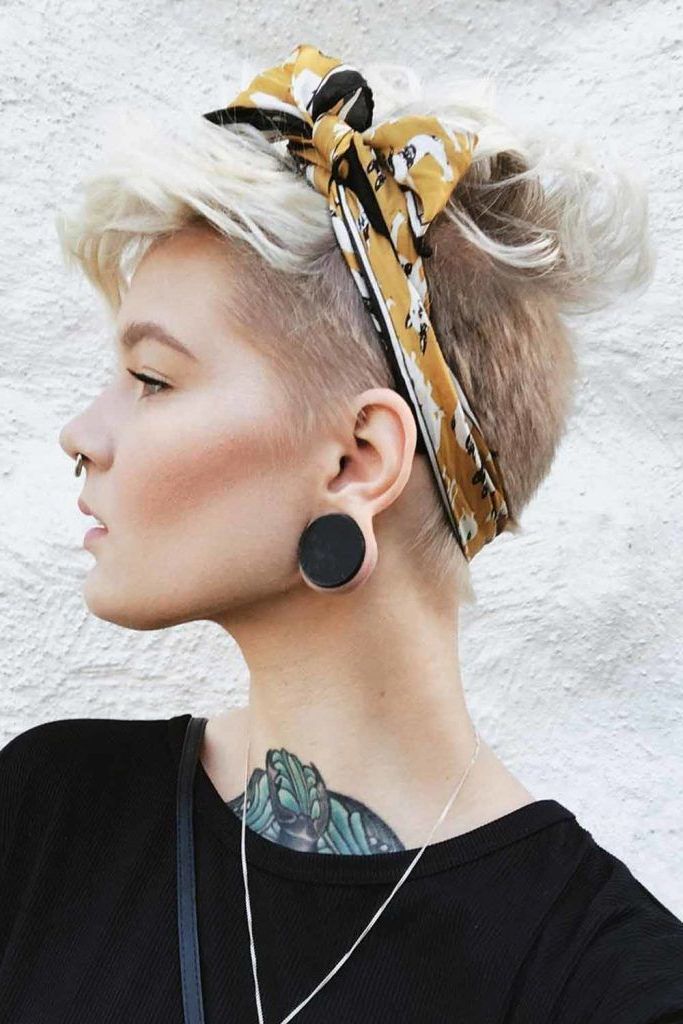 100 Short Hair Styles Will Make You Go Short – Love Hairstyles Regarding Short Hairstyles With Hair Scarf (Photo 18 of 25)