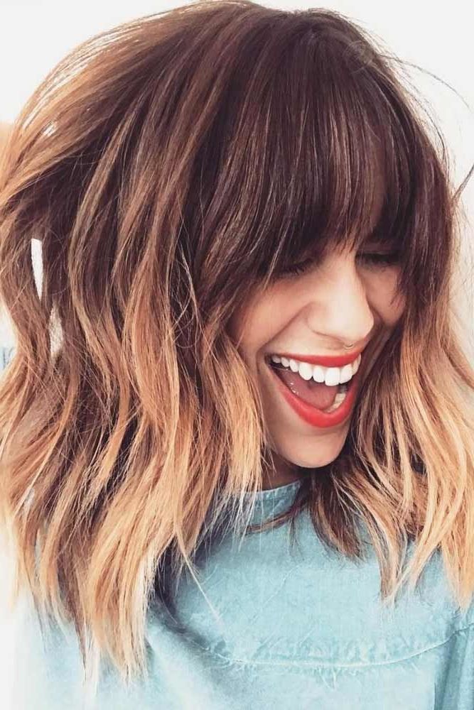 137 Medium Length Hairstyles – Love Hairstyles For Latest Straight Mid Length Chestnut Hairstyles With Long Bangs (View 14 of 25)
