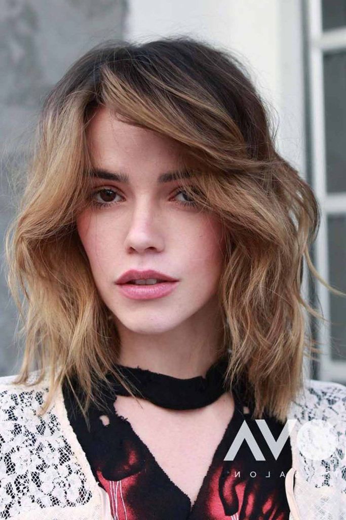 137 Medium Length Hairstyles – Love Hairstyles For Most Up To Date Sandy Wavy Side Parted Lob Haircuts (View 3 of 25)