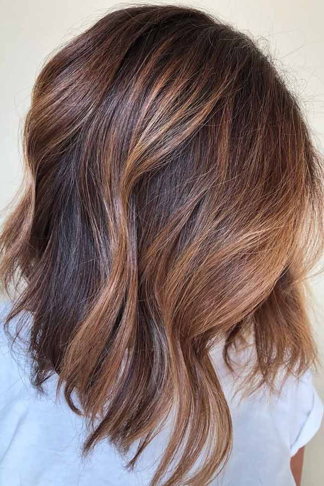 137 Medium Length Hairstyles – Love Hairstyles With Regard To Best And Newest Milk Chocolate Balayage Haircuts For Long Bob (View 14 of 25)
