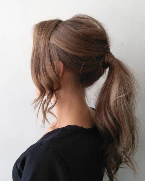 15 Cute Ponytails With Bangs To Copy For 2022 Pertaining To Most Recent Low Pony Hairstyles With Bangs (View 4 of 25)