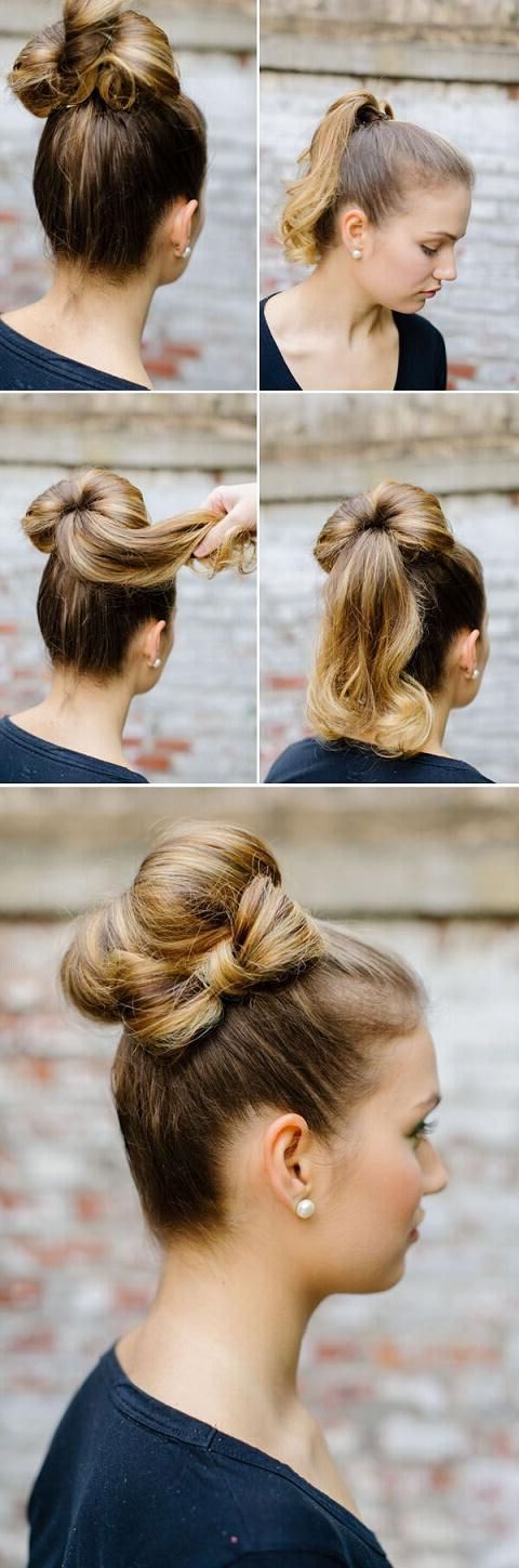 16 Easy And Chic Bun Hairstyles For Medium Hair – Pretty Designs For Most Up To Date High Bun Hairstyles (Photo 19 of 25)