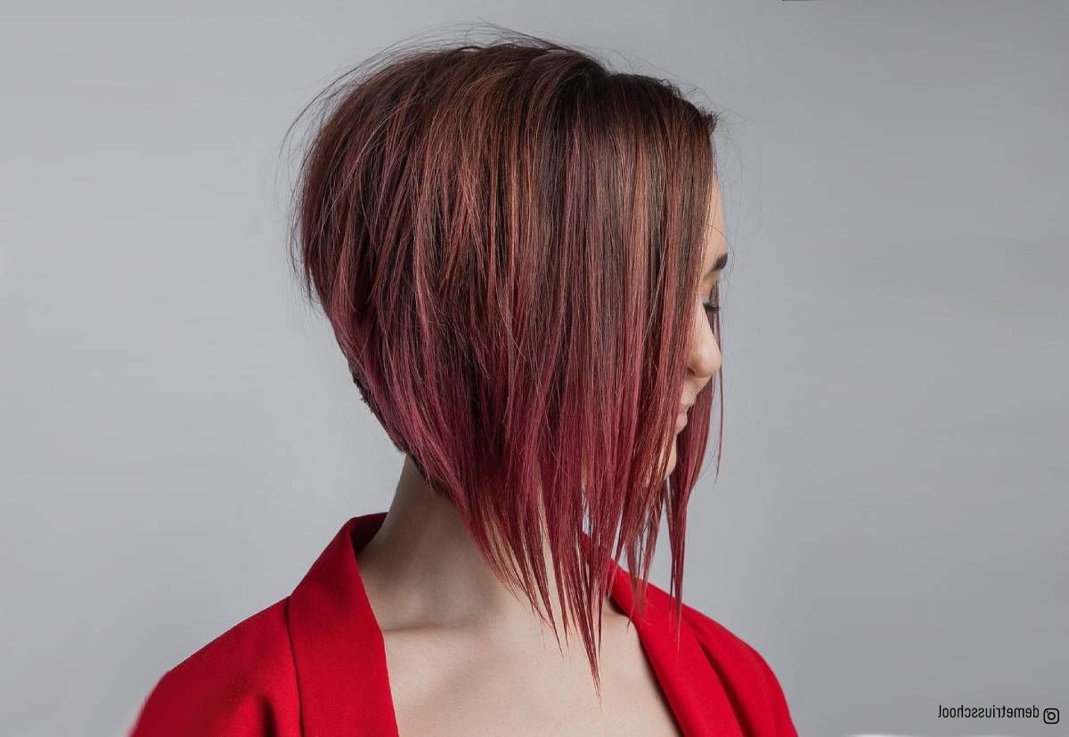 16 Funky Inverted Bob Haircuts You Have To See Intended For Most Popular Inverted Magenta Lob Haircuts (View 3 of 25)