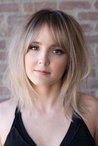 19 Ideas With Edge For A Long Bob Haircut With Bangs | Lovehairstyles With Regard To Latest Blunt Lob Haircuts With Straight Bangs (View 11 of 25)