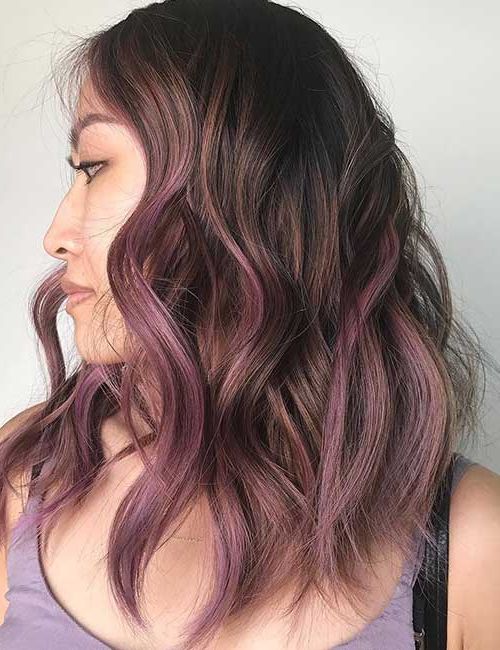 20 Lovely Lavender Ombre Hair Color Ideas Within Most Recently Brunette To Mauve Ombre Hairstyles For Long Wavy Bob (View 15 of 25)