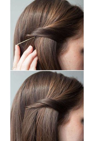 20 New Ways To Use Bobby Pins | Hair Styles, Hair Hacks, Long Hair Styles Intended For Brush Up Hairstyles With Bobby Pins (Photo 19 of 25)