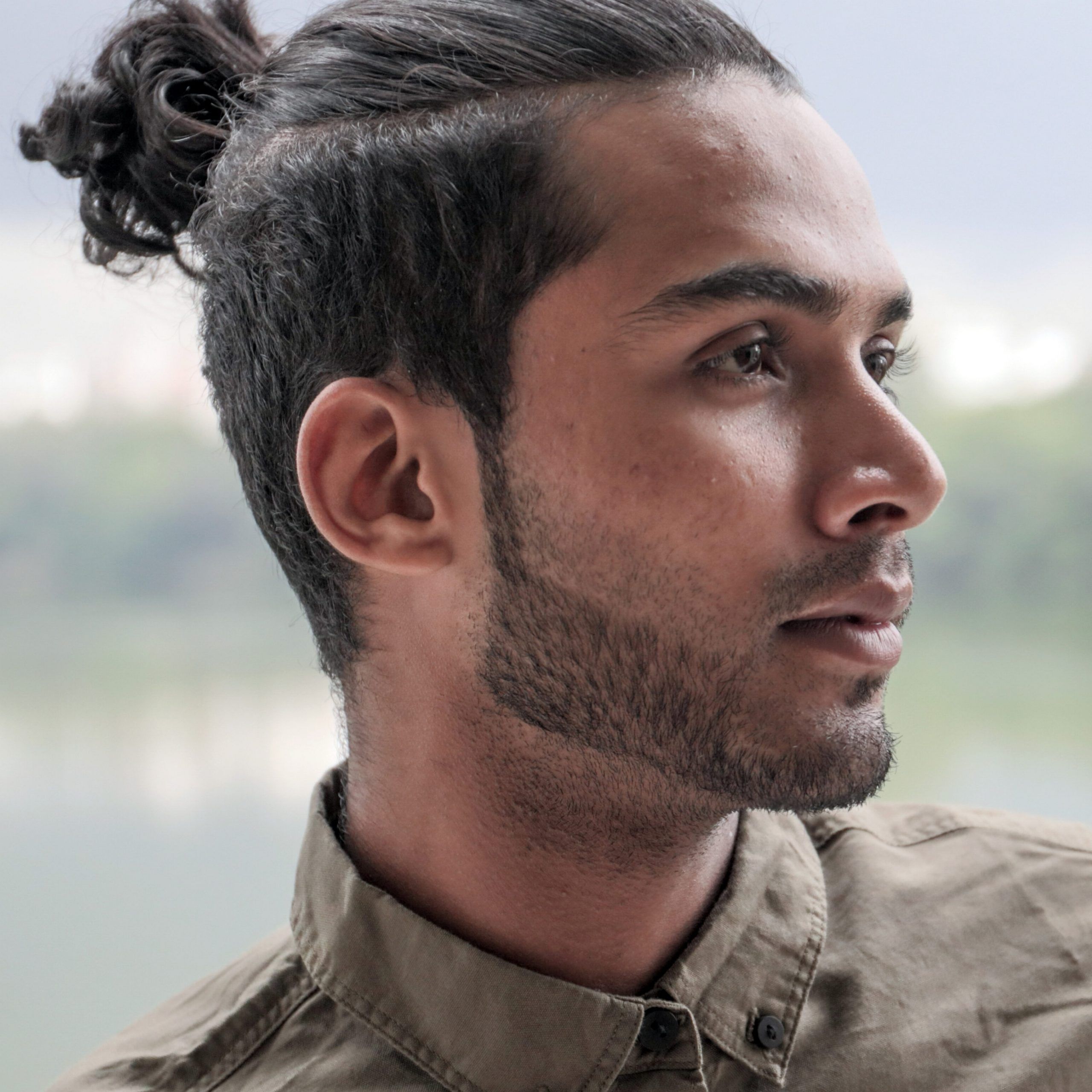 20+ Top Knot Hairstyles: Visual Guide For Men | Haircut Inspiration In Recent Medium Length Wavy Hairstyles With Top Knot (Photo 5 of 25)