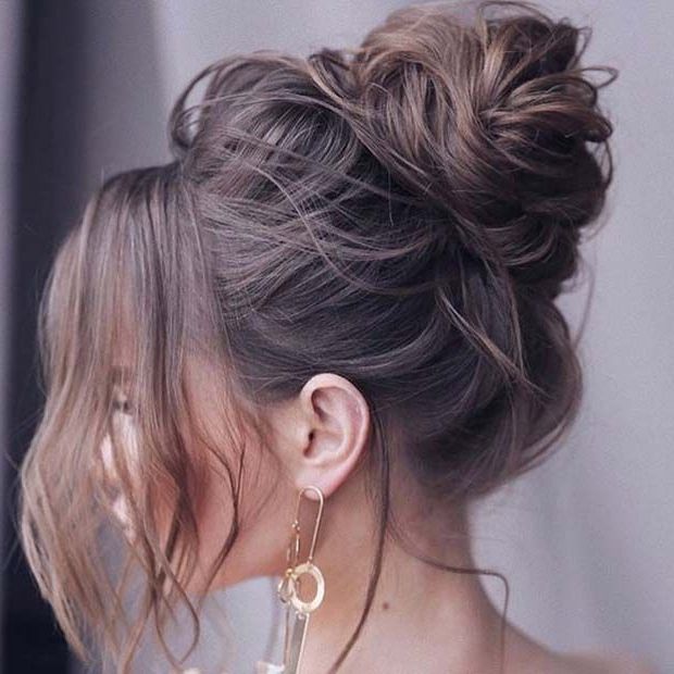 21 Cute And Easy Messy Bun Hairstyles – Stayglam | Messy Bun Hairstyles,  Easy Messy Bun, High Bun Hairstyles Throughout 2018 Messy Pretty Bun Hairstyles (View 13 of 25)