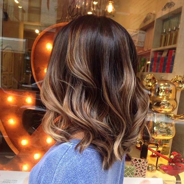 21 Cute Lob Haircuts For This Summer – Page 2 Of 2 – Stayglam Intended For Best And Newest Wavy Chocolate Lob Haircuts (View 9 of 25)