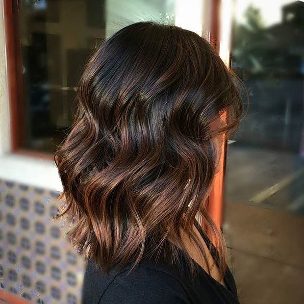 21 Cute Lob Haircuts For This Summer – Stayglam | Hair Lengths, Brunette  Hair Color, Balayage Brunette Throughout Most Recent Wavy Chocolate Lob Haircuts (View 2 of 25)