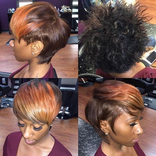 22 Cool Hairstyles For African American Women – Pretty Designs For Deep Asymmetrical Short Hairstyles For Thick Hair (View 15 of 25)