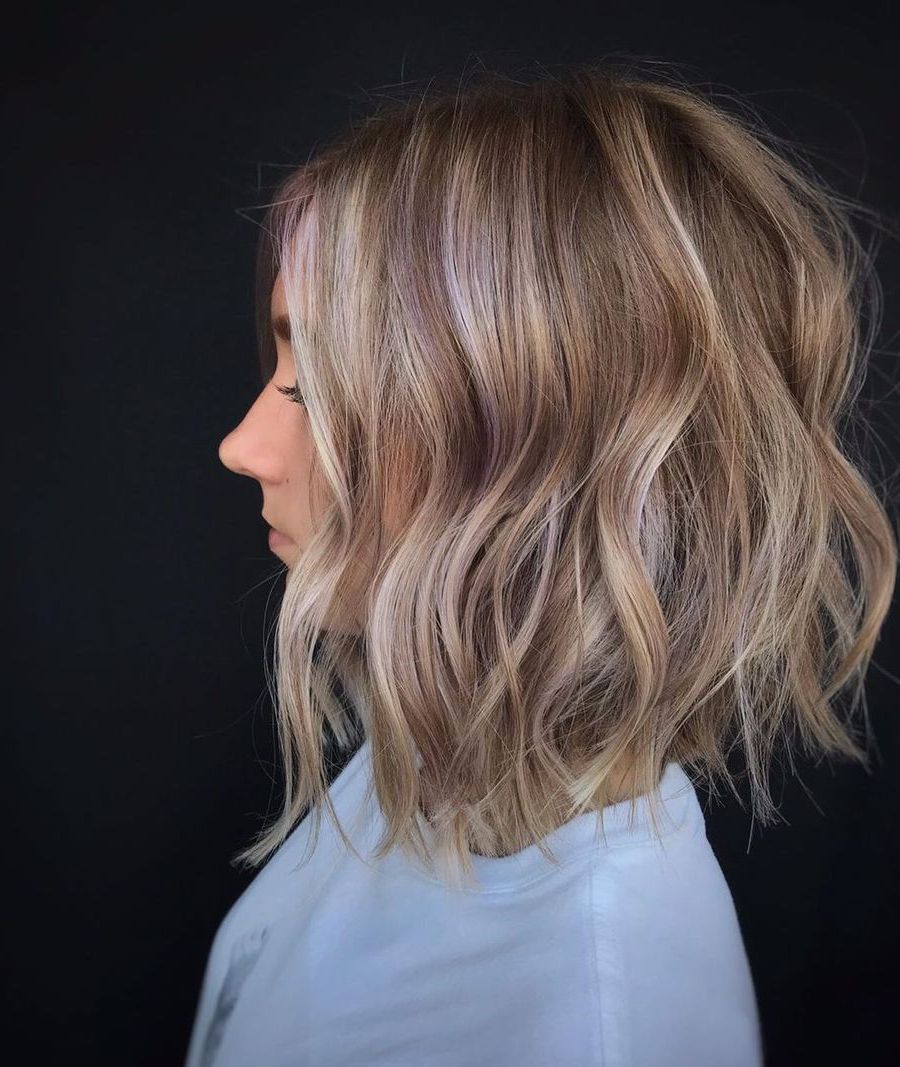 22 Stunning Long Bob Hairstyles – Stylesrant With Regard To Best And Newest Pink Balayage Haircuts For Wavy Lob (View 20 of 25)
