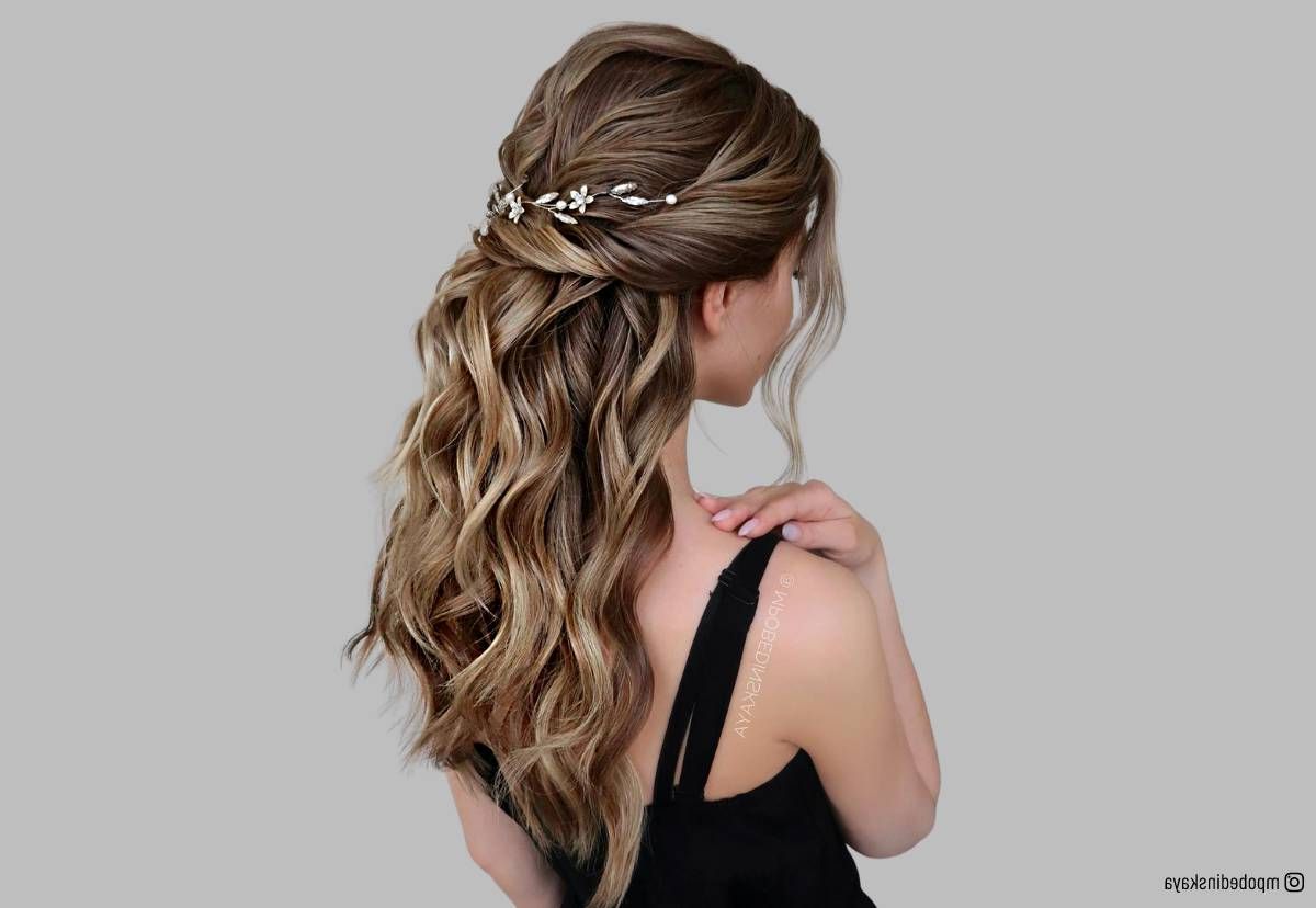 24 Cute Prom Hairstyles For 2022 – Updos, Braids, Half Ups & Down Dos With Current Braided Half Up Hairstyles For A Cute Look (View 20 of 25)