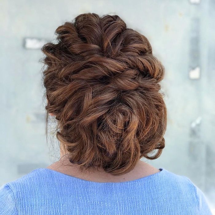 25 Easy To Do Curly Updos For Any Occasion | Naturallycurly Throughout Most Up To Date Wavy Updos Hairstyles For Medium Length Hair (View 16 of 25)