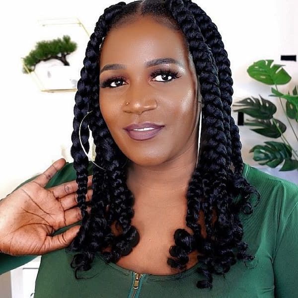25 Lightweight Jumbo Box Braid Hairstyles That Are Cute Pertaining To Newest Big Braids Hairstyles For Medium Length Hair (View 5 of 25)