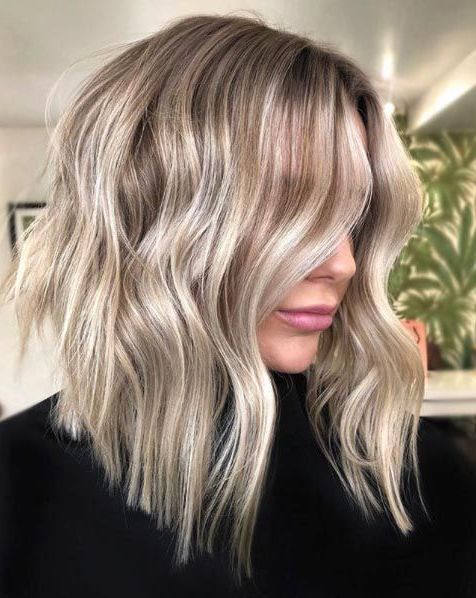 25 Medium Length Blonde Hairstyles To Show Your Stylist Pronto Pertaining To Current Lob Haircuts With Ash Blonde Highlights (View 23 of 25)